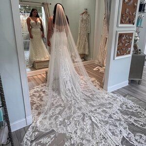 Martina Liana Wedding Gown W/Martina Royal Length Veil